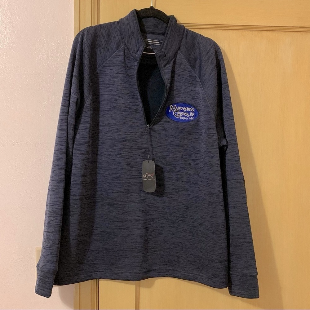 Greg Norman Natural Performance Quarter Zip Logoed